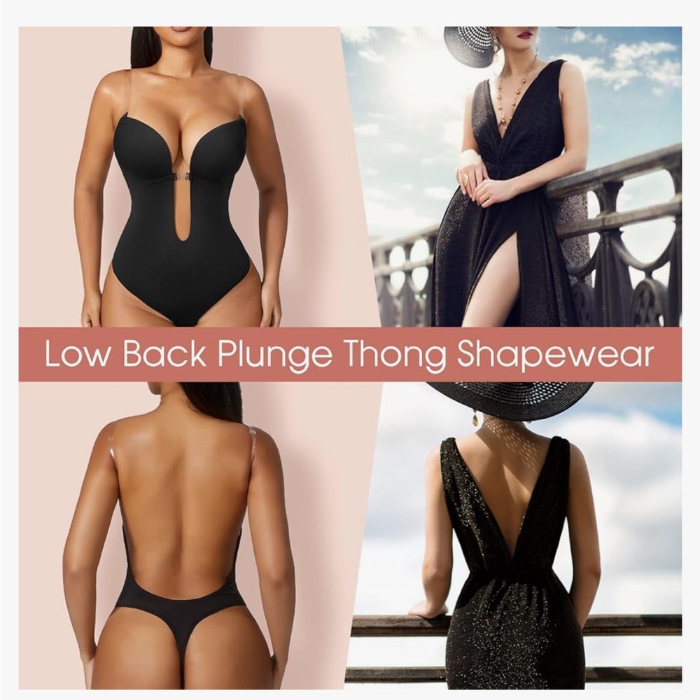 ▪️ Shapewear- Build in Bra Open-back Bodysuits